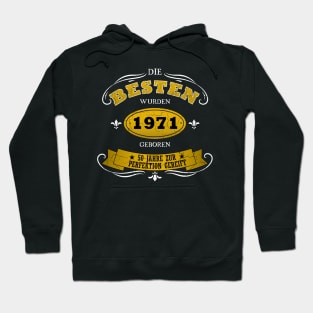 Geburtstag 50 Jahre Baujahr 1971 Hoodie